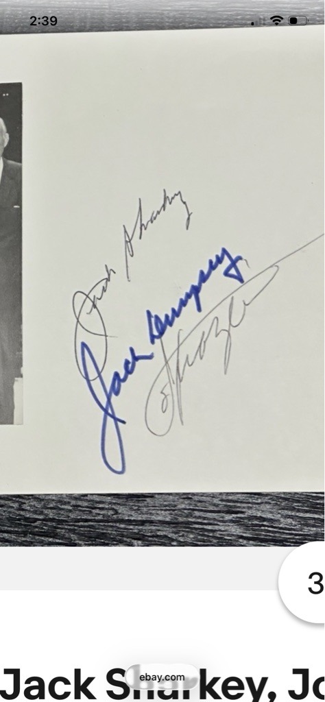 Jack Dempsey, Jack Sharkey, and James J. Braddock