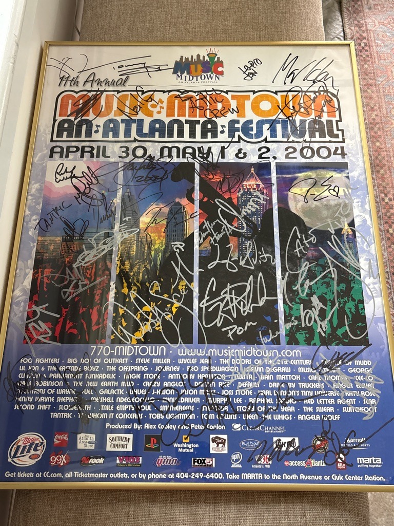 Multi-Signed Music Midtown 2004 Lineup (including Foo Fighters, Journey, and The Offspring)