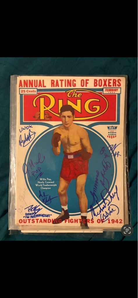 Willie Pep (and multi-signed by boxing figures)