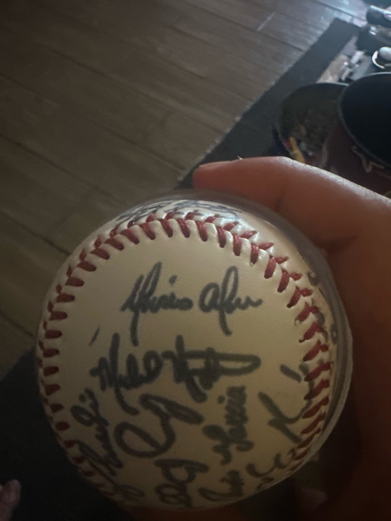 Multiple Signers - Team Autographed Baseball (Likely Major League Baseball Team)