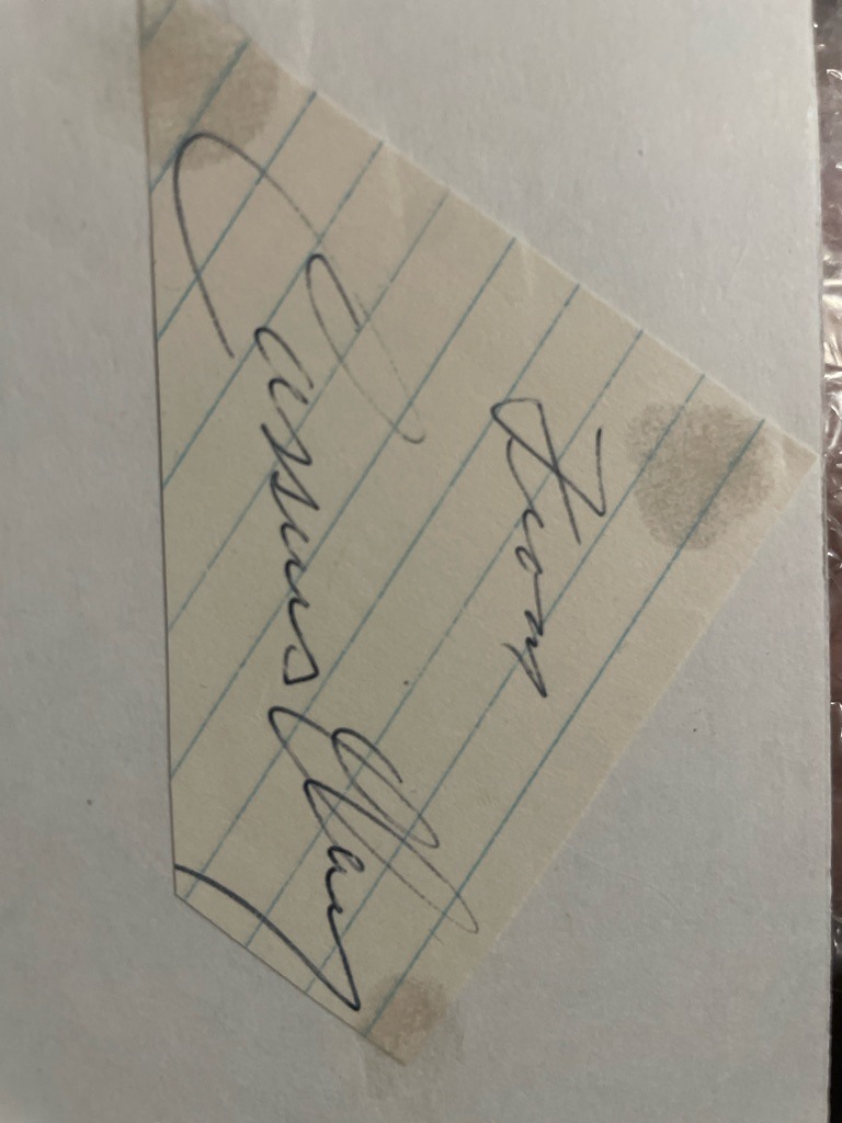 Muhammad Ali (signed as Cassius Clay)