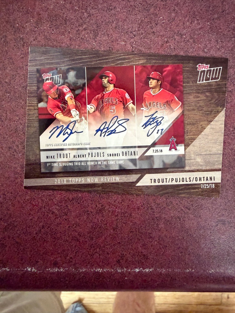 Mike Trout, Albert Pujols, and Shohei Ohtani
