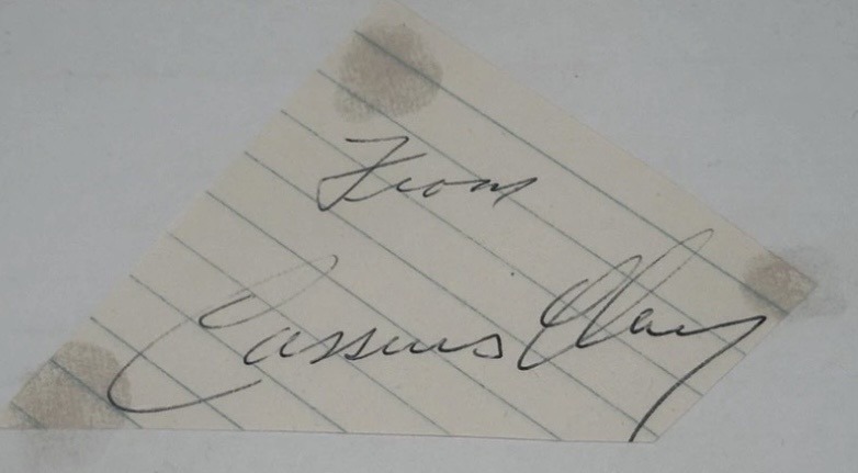 Muhammad Ali (signed as Cassius Clay)
