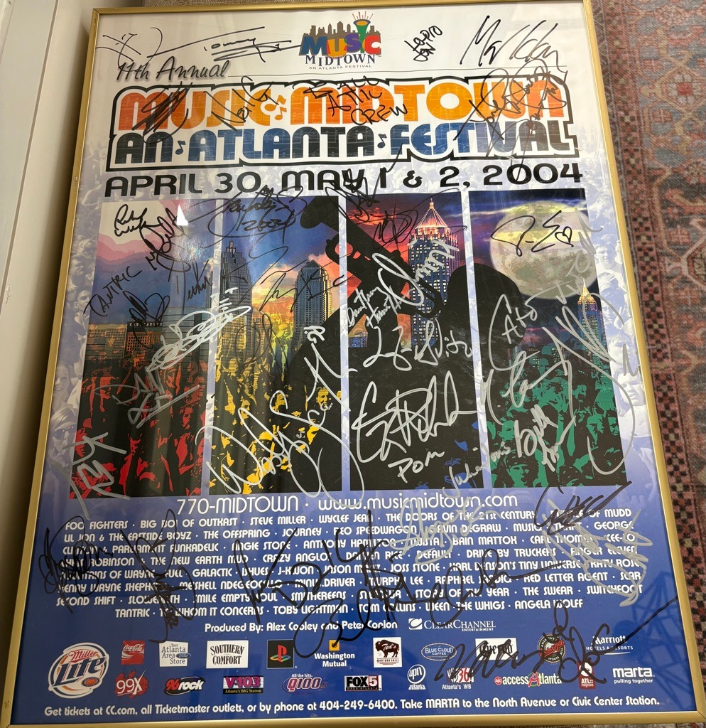 Multi-Signed: Foo Fighters (Dave Grohl), Steve Miller, Big Boi (Outkast), Ludacris, Journey band members, and others