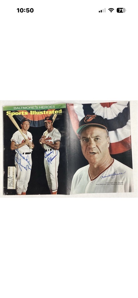 Brooks Robinson, Frank Robinson, and Hank Bauer