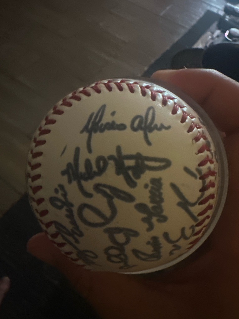 Multi-signed team baseball (Likely New York Yankees or similar MLB team)