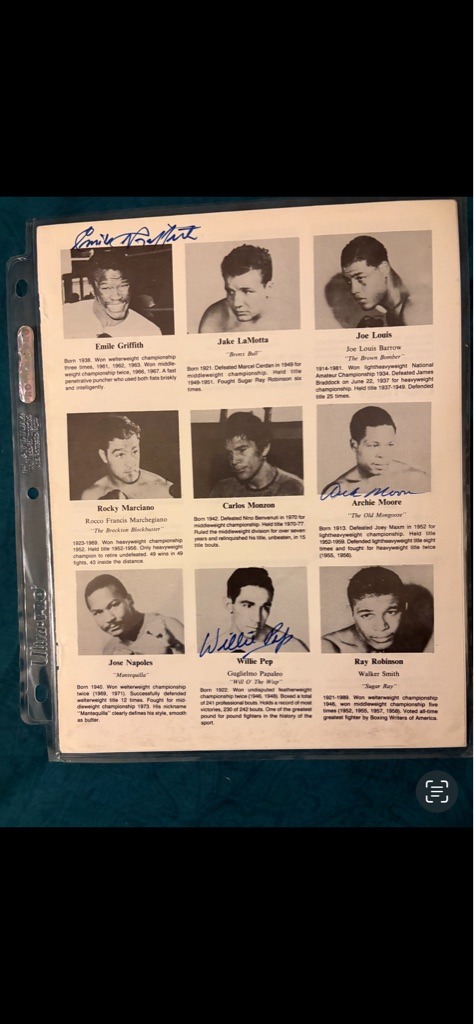 Emile Griffith, Archie Moore, and Willie Pep