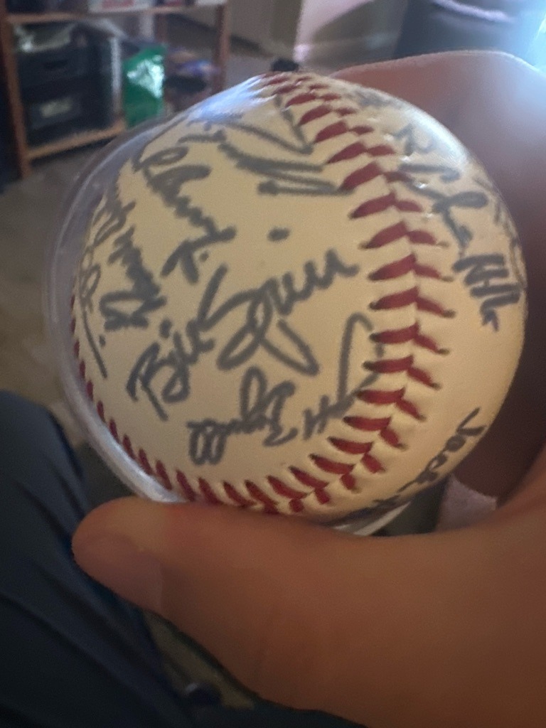 Multiple Signers (Team Signed Baseball, primarily featuring Bill Mazeroski and 1960s Pittsburgh Pirates players)