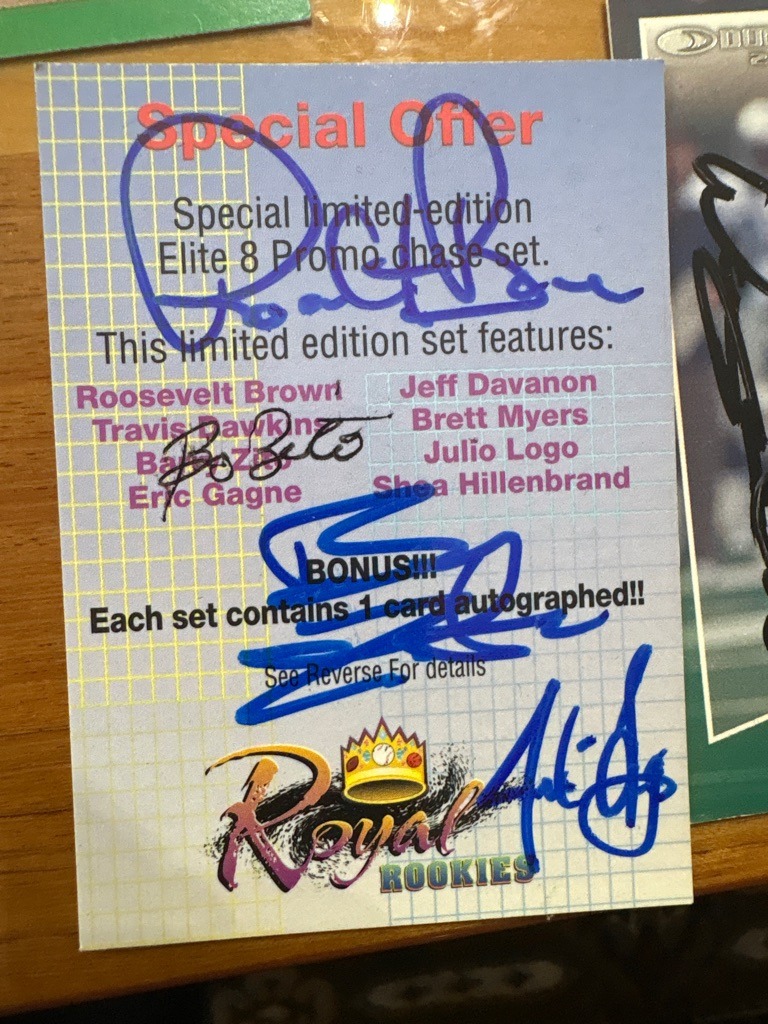 Multiple Signers (Roosevelt Brown, Bo Belinsky, Eric Gagne, and Julio Lugo)