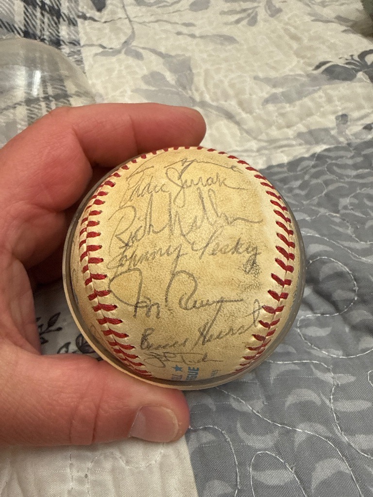 Multiple Signers (Team Ball including Eddie Jurak, Rich Rollins, Johnny Pesky, Jim Lonborg, Bruce Hurst, etc.)