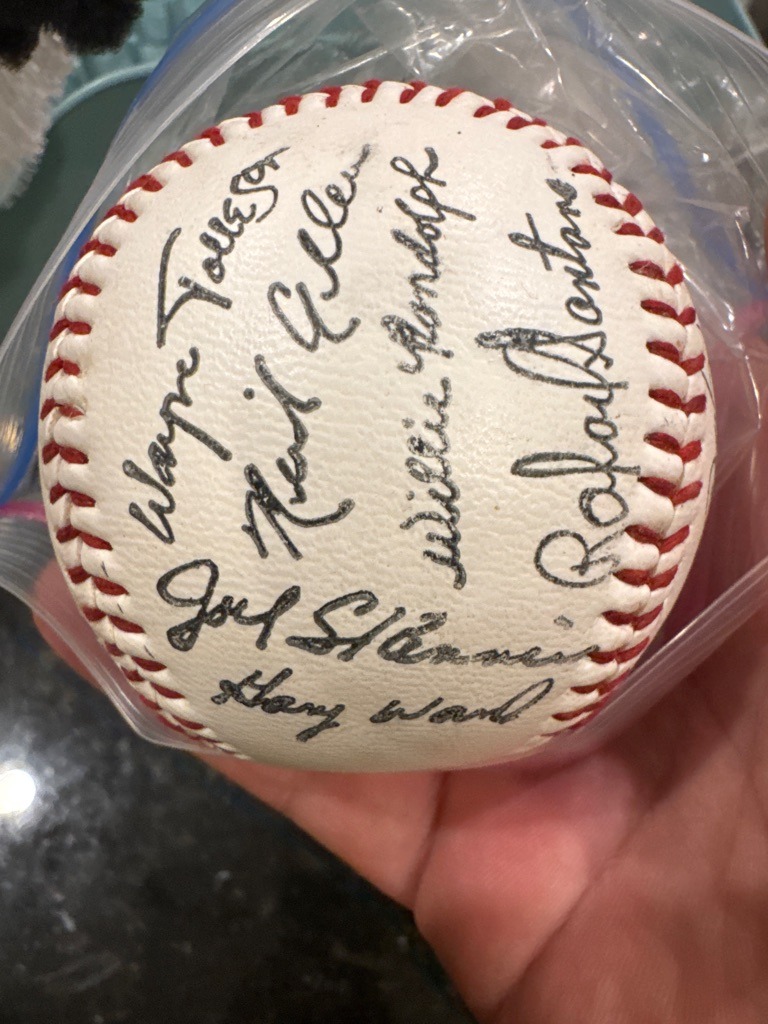 Multiple Signers (New York Yankees), including Willie Randolph, Wayne Tolleson, Neil Allen, Joe Stannie, Rafael Santana, Gary Ward